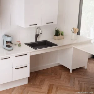 Precis 1 Bowl Dual Mount Silgranit Kitchen Sink | ADA/CSA Accessible Anthracite 402073 Blanco