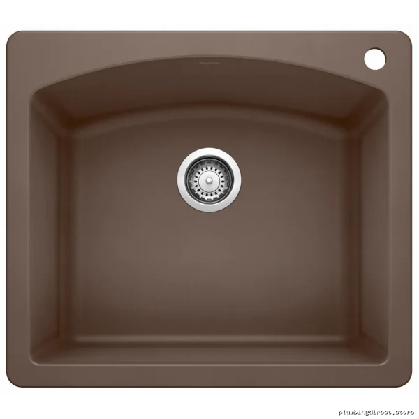 Blanco Silgranit Single Bowl Drop-In Kitchen Sink in Diamond Finish