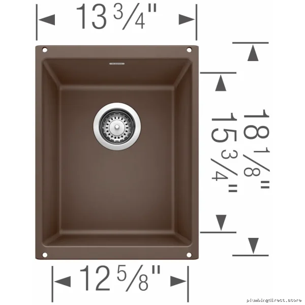 Precis Undermount U .75 Silgranit Bowl Sink in Blanco - Cafe 400882 - Image 2