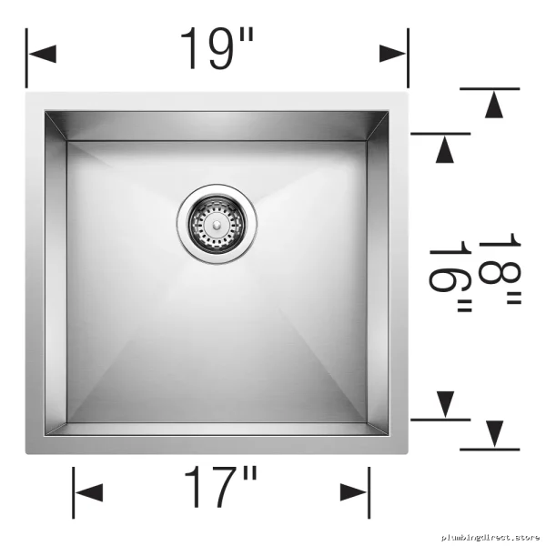 Sleek Precision U 1 Undermount Bowl Kitchen Sink - Stainless Steel Blanco - Image 3