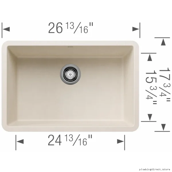 Blanco Soft White 27-Inch Precis U Undermount Silgranit Kitchen Sink 402880