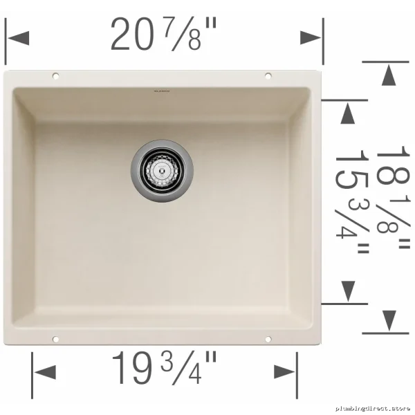Blanco Soft White Undermount Silgranit Sink - Precis U 1 Bowl 402882 - Image 2