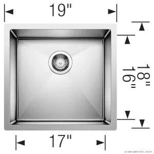 Blanco Stainless Steel 10 Inch Undermount Kitchen Sink Single Bowl