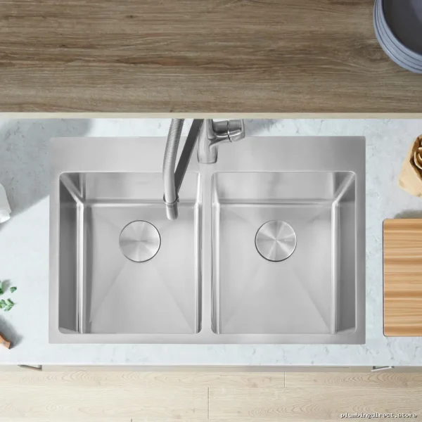 Blanco Stainless Steel 2-Bowl Drop-In Kitchen Sink Model R15 - Image 2
