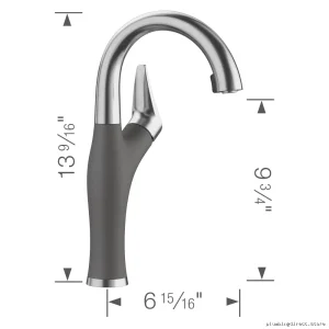 Blanco Stainless Steel Bar Faucet with Concealed Pulldown Sprayer