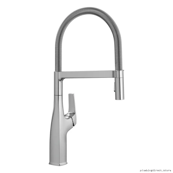 Blanco Stainless Steel Pull Down Kitchen Faucet with Spring Spray 442676 - Image 2