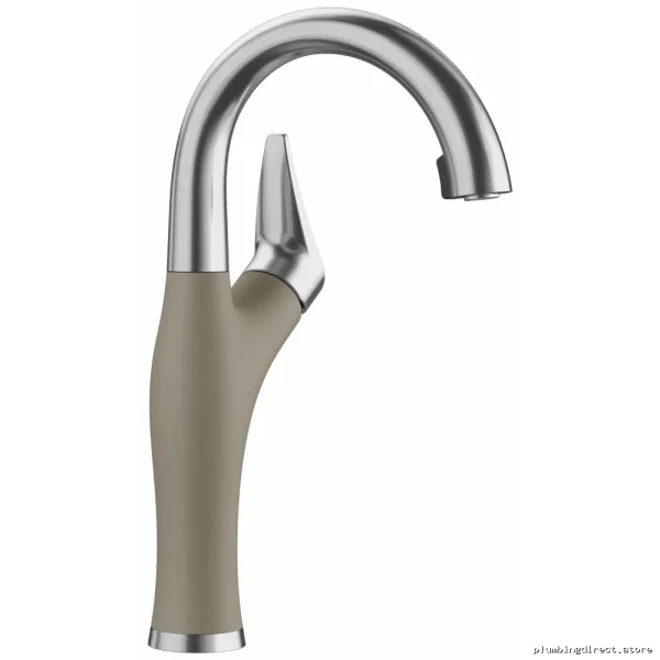 Blanco Stainless Steel Pull Down Kitchen Faucet with Truffle Finish - Image 3