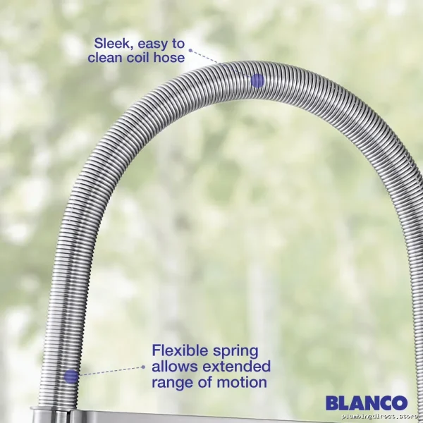 Blanco Stainless Steel Pull Down Kitchen Faucet with Spring Spray 442676 - Image 4