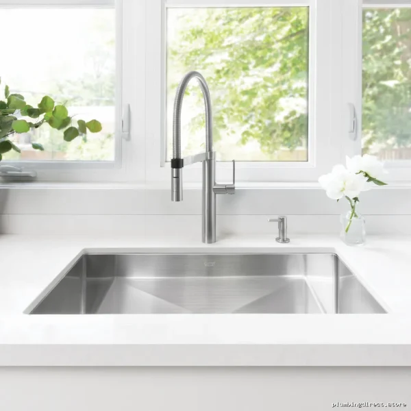 Blanco Stainless Steel Single Bowl Undermount Kitchen Sink 10U Radius - Image 2