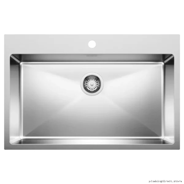 Blanco Stainless Steel Single Bowl Drop-In Kitchen Sink Quatrus R15 - Image 4