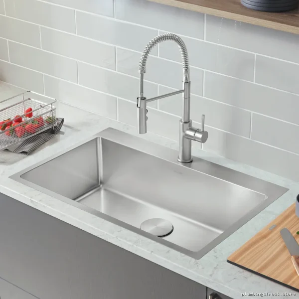 Blanco Stainless Steel Single Bowl Drop-In Kitchen Sink Quatrus R15