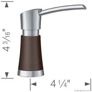 Blanco Stainless Steel Soap Dispenser - Modern Cafe Style Artona 442050