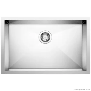 Stainless Steel Single Bowl Undermount Kitchen Sink Satin Finish - Blanco