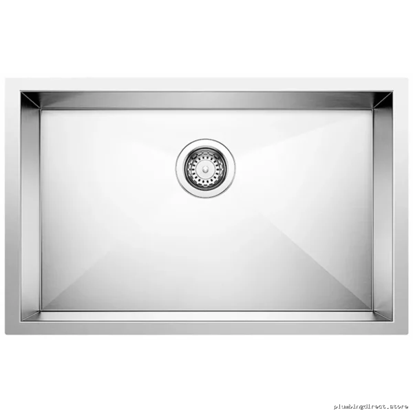 Stainless Steel Single Bowl Undermount Kitchen Sink Satin Finish - Blanco