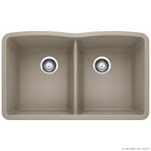 Modern Dual-Bowl Undermnt Slnk – Diamond BLANCO TRAFFLE in Rich Tuffles