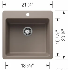 Blanco Truffle 21 Dual Mount Kitchen Sink - Single Bowl Design 403662