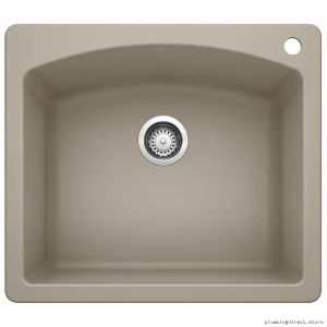 Blanco Truffle Silgranit Single Bowl Undermount Kitchen Sink 401154