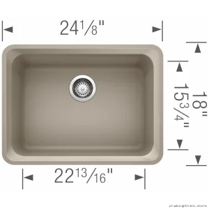 Blanco Durable Silgranit Undermount Sink - Truffle Single Bowl