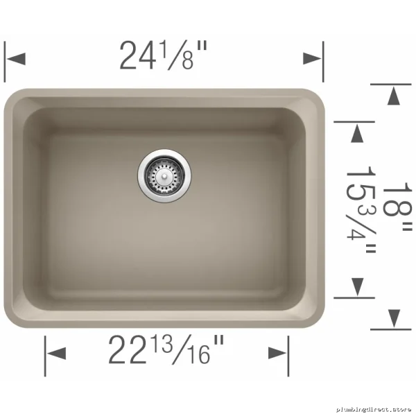 Blanco Durable Silgranit Undermount Sink - Truffle Single Bowl