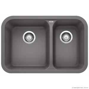 Blanco Cinder Undermount Double Bowl Silgranit Kitchen Sink