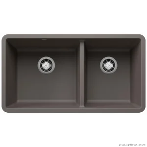 Blanco Undermount Silgranit Kitchen Sink in Volcano Gray 1.75 Bowl