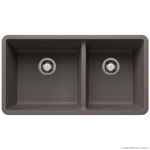 Blanco Undermount Silgranit Kitchen Sink in Volcano Gray 1.75 Bowl