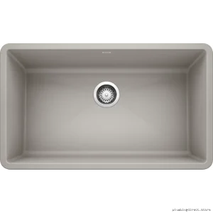 Blanco Undermount Silgranit Sink in Concrete Gray - Super Single Basin