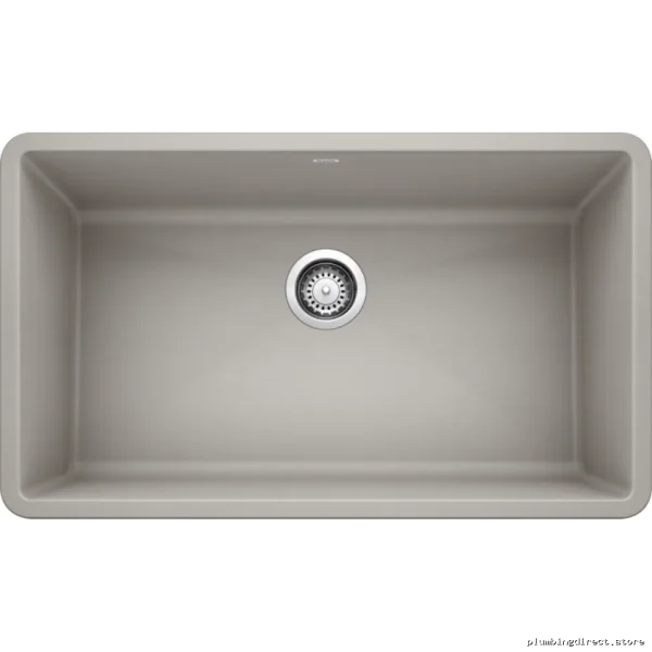 Blanco Undermount Silgranit Sink in Concrete Gray - Super Single Basin