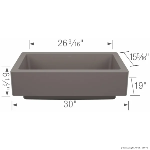 Blanco Vintera 30 Single Bowl Silgranit Kitchen Sink in Volcano Gray
