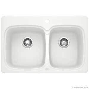 White Silgranit Kitchen Sink - Blanco Vienna 1.75 Bowl