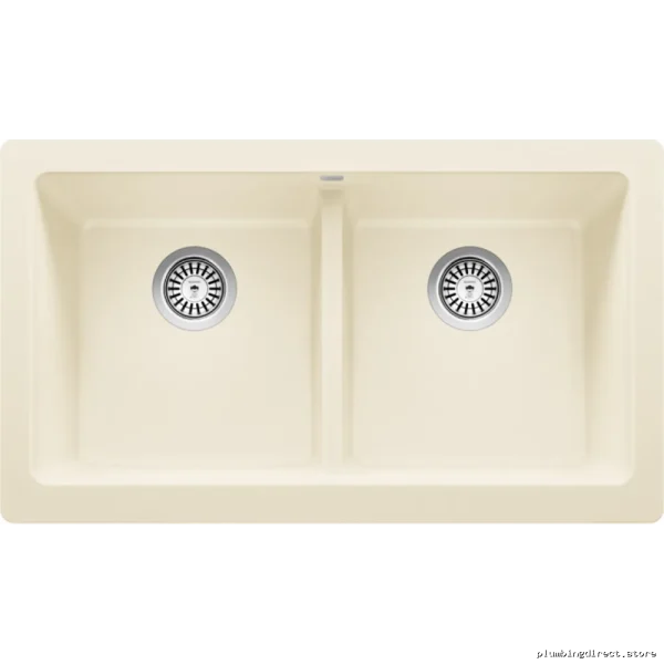 Blanco Vintera 33 Apron Front 2-Bowl Silgranit Sink in Biscuit Finish 402594