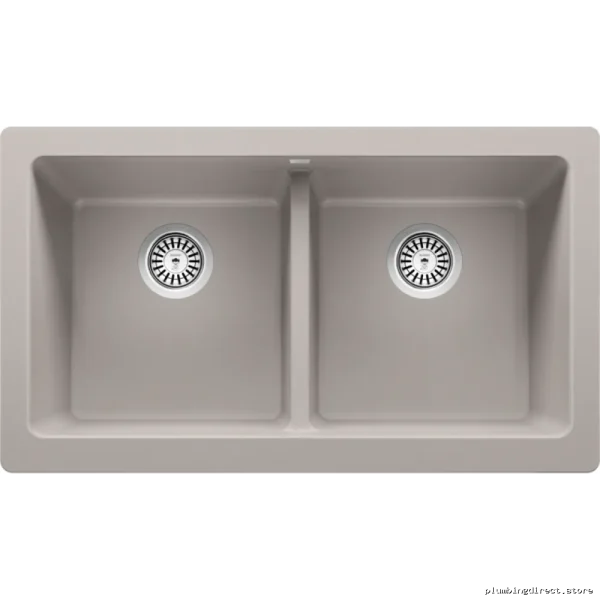Blanco Vintera 33 Double Bowl Concrete Gray Apron Kitchen Sink