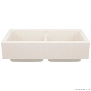 Blanco Vintera SILGRANIT Farmhouse Double-Bowl Kitchen Sink – Soft Wht