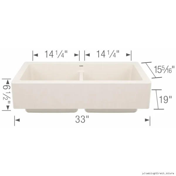 Blanco Vintera SILGRANIT Farmhouse Double-Bowl Kitchen Sink – Soft Wht - Image 2
