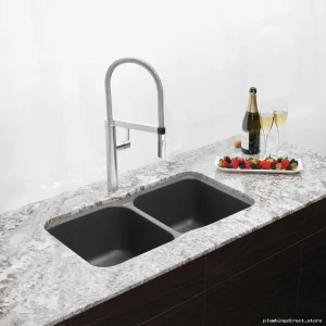 Blanco Vision U Undermount Sink - 2 Bowls, Silgranit, Cinder Finish 401398