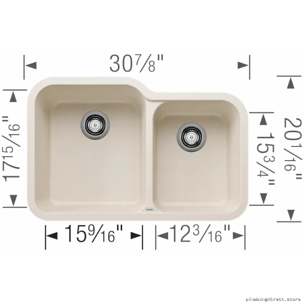 Blanco Soft White 1.75 Bowl Undermount Silgranit Sink - Vision U 402890 - Image 2