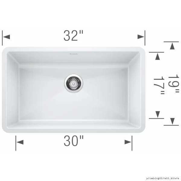White Silgranit Undermount Kitchen Sink - Durable Single Basin by Blanco - Image 3