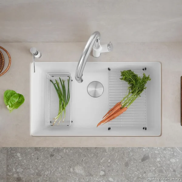 White Silgranit Undermount Kitchen Sink - Durable Single Basin by Blanco - Image 4