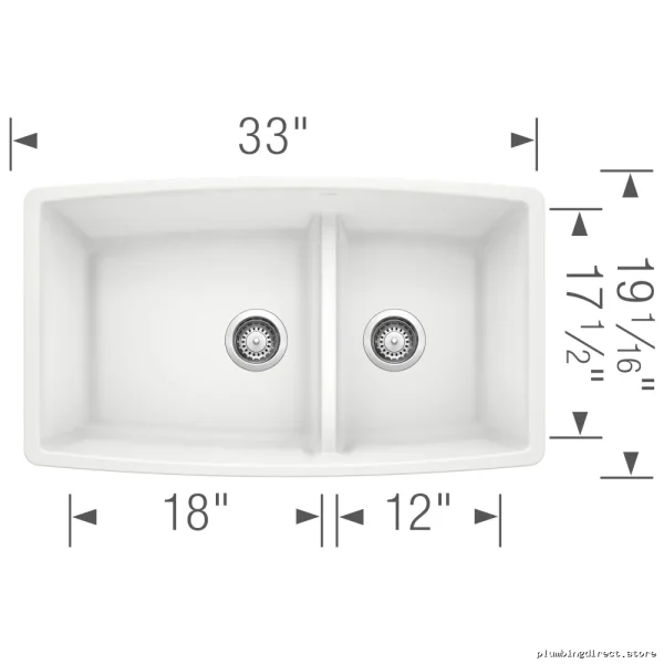 White Undermount Silgranit Kitchen Sink – Durable Design & Large Single Bowl – Blanco - Image 2