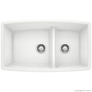 White Undermount Silgranit Kitchen Sink – Durable Design & Large Single Bowl – Blanco