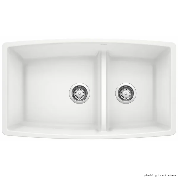 White Undermount Silgranit Kitchen Sink – Durable Design & Large Single Bowl – Blanco