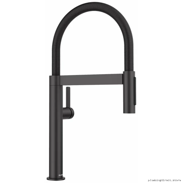 BlancoCulina II Matte Black Mini Kitchen Faucet with Spring Pulldown Spray 527481 - Image 3