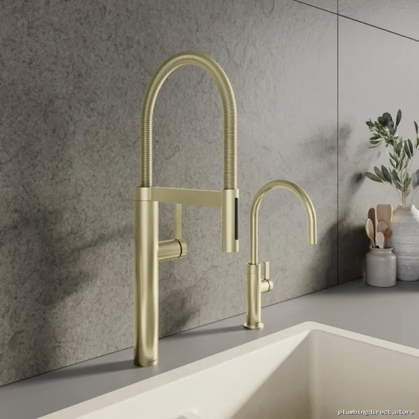 BlancoCulina II PVD Satin Gold Beverage Faucet - Elegant Kitchen Upgrade 527493 - Image 2