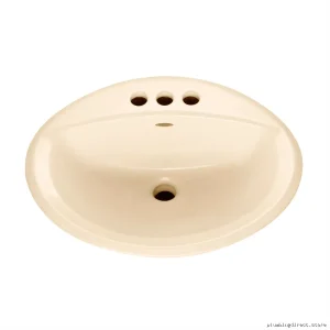 Bone-Color Centerset Countertop Sink with Aqualyn - American Standard