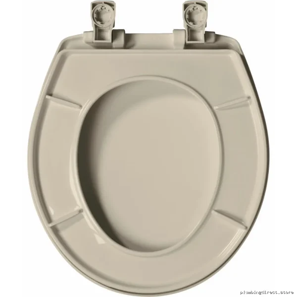 Bemis Bone White Round Toilet Seat with Cover Easy Clean Plastic 730SLEC - Image 2