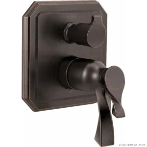 Brizo T75630-RB Thermostatic Shower Valve Trim with 6-Way Diverter in Venetian Bronze