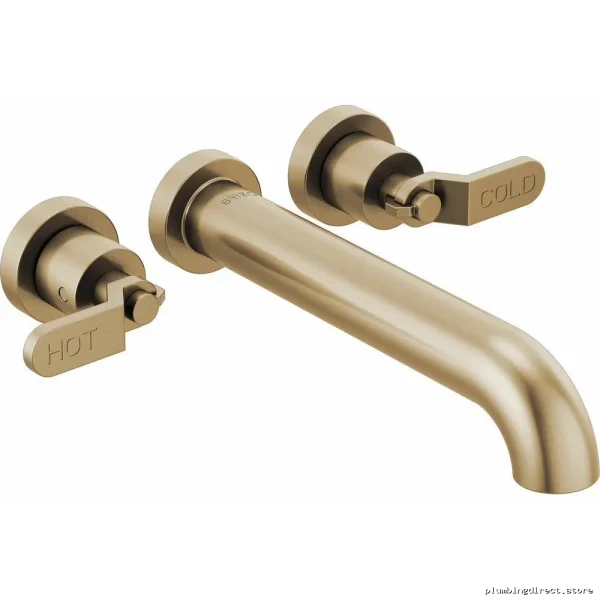 Brizo Industrial Tub Filler Handle Kit with 2 Lever Wall Mount - Luxe Gold Finish HL70434-GL
