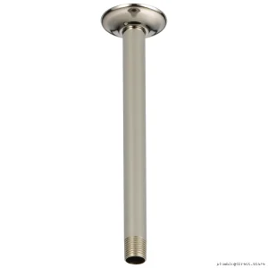 Brizo Brushed Nickel Ceiling Shower Arm with Flange 10 Inch RP48986BN