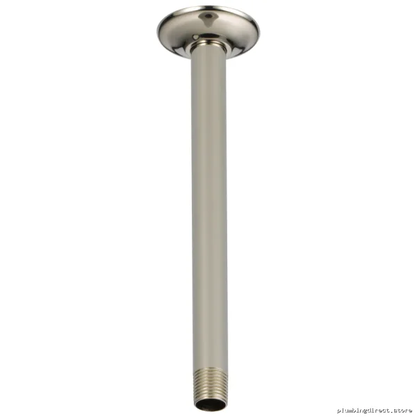 Brizo Brushed Nickel Ceiling Shower Arm with Flange 10 Inch RP48986BN