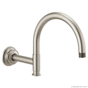 Brizo RP100326NK 12-1/8 Arc Shower Arm & Flange - Luxe Nickel Finish